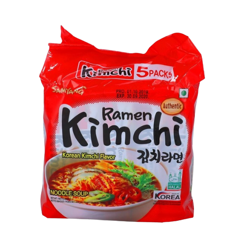 Samyang Kimchi Ramen Korean Kimchi Flavour Noodle Soup 5x120g